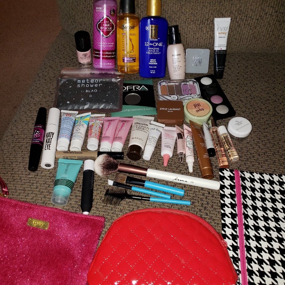 Makeup , makeup bags and hair products